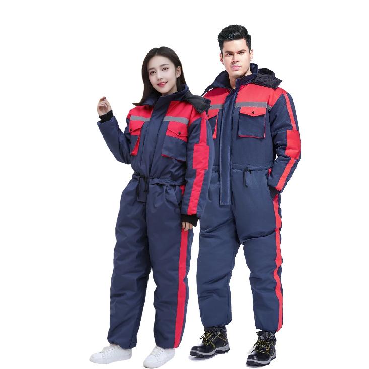 Winter Motorcycle Waterproof Jacket One Piece Prevent Cold Ski Down Parka Jumpsuit Warm Hooded Cycling and Fishing Suits