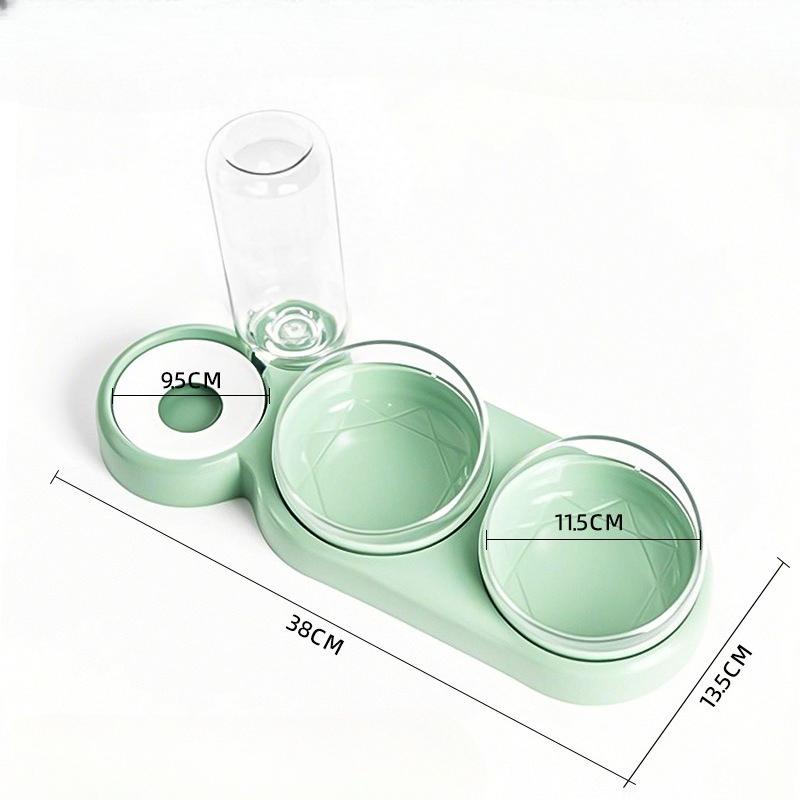 Cat Bowl, Pet Bowl, Cat Automatic Water Dispenser, Feeder, Double Bowl Integrated, Dog Bowl, Anti-tipping Food Basin