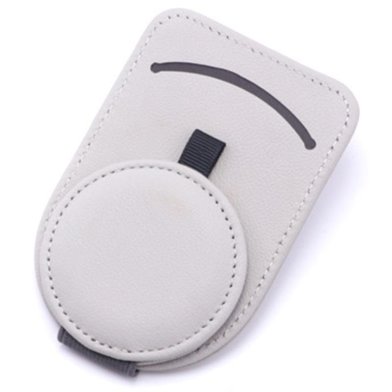 Magnetic Leather Sunglasses Clip and Ticket Clip Sunglasses Holder Is Suitable for Car Sunshades Car Sunshade Accessories серый