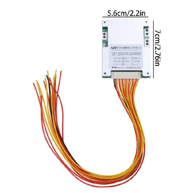 Bateria do Płyty Ochronnej z Balansowaniem 14S 48V 30A BMS- Płyta PCB do Domu