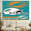 1 Stück Miami Dolphins Logo Wandteppich, Wohnzimmer, Schlafzimmer, Büro, Party-Dekoration, Ideales festliches Geschenk