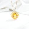 Bird's Nest Citrine Ring & Earring Set with Luxury Round Pendant Necklace - Light Luxury Colored Gemstones Collection