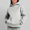 Women's Loose Comfortable Casual Fashionable Solid Color Long Sleeved Hooded Sweatshirt
