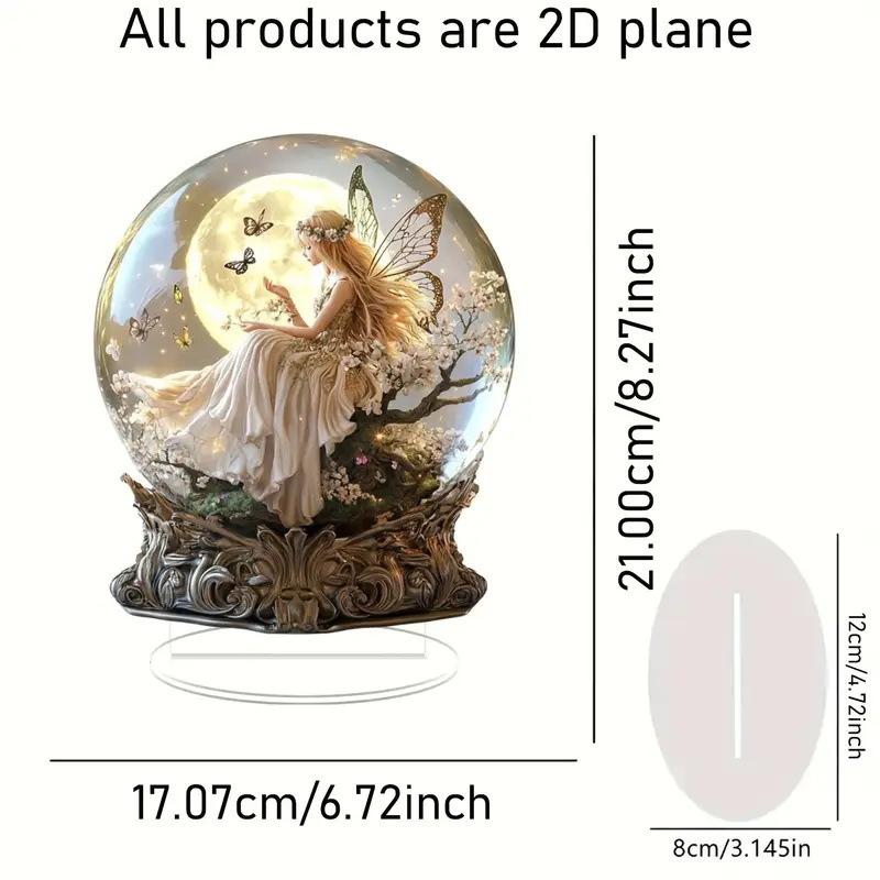 

2D Acrylic Decorative Figurine Home Ornament Modern Design Standing Display Piece 13-17 07 by 21cm Size Suitable for Indoor Decoration One Size белый