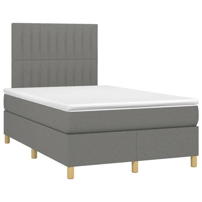 VidaXL Sommier à lattes de Lit avec Matelas et LED, Lit Rembourré, Lit Double, Lit Adulte de Chambre à Coucher Intérieur, 3270261