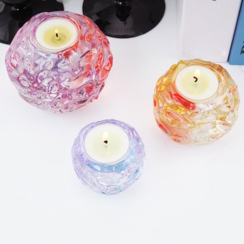 Candle Holder Molds Tealight Candle Holders Resin Mold Epoxy Votive Candle Silicone Mold Candlestick Mould for DIY Use
