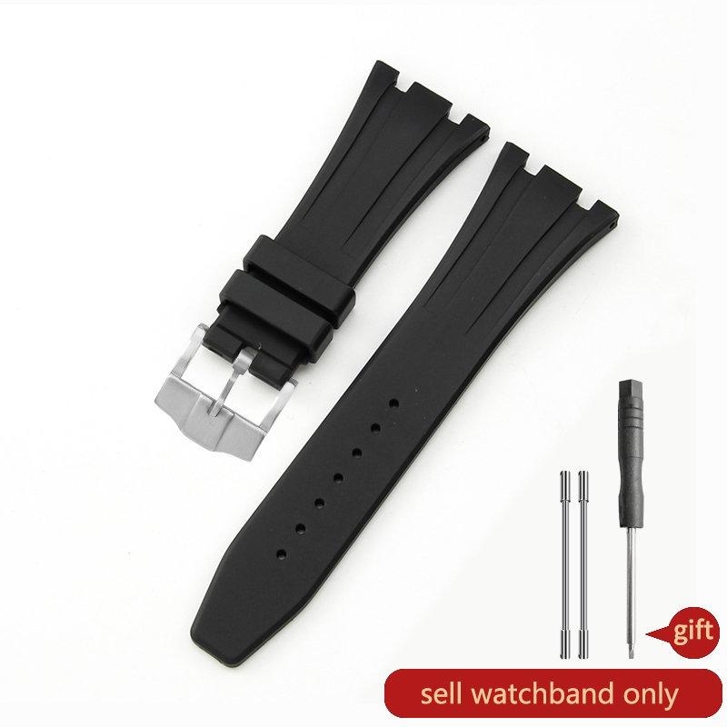 Silicone Watch Strap for AP Aibi 15400 Royal Oak Series Waterproof Sweat-Proof Rubber Watch Band Men's Accessories 26mm27mm28mm