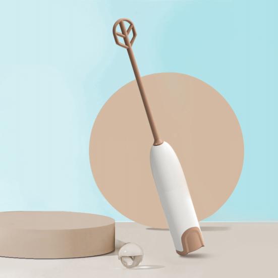 Mini spieniacz do mleka ręczne urządzenie do robienia piany zasilanie bateryjne uruchamianie jednym przyciskiem odłączany bezprzewodowy blender do jajek różdżka do miksowania kawy