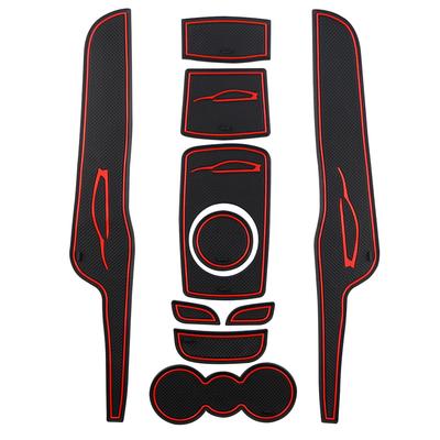Silicone Car Slot Cup Pad for Ford Fiesta 2008 - 2015 Sedan Hatchback Door Groove Mat Anti Slip Mats Holder Accessories