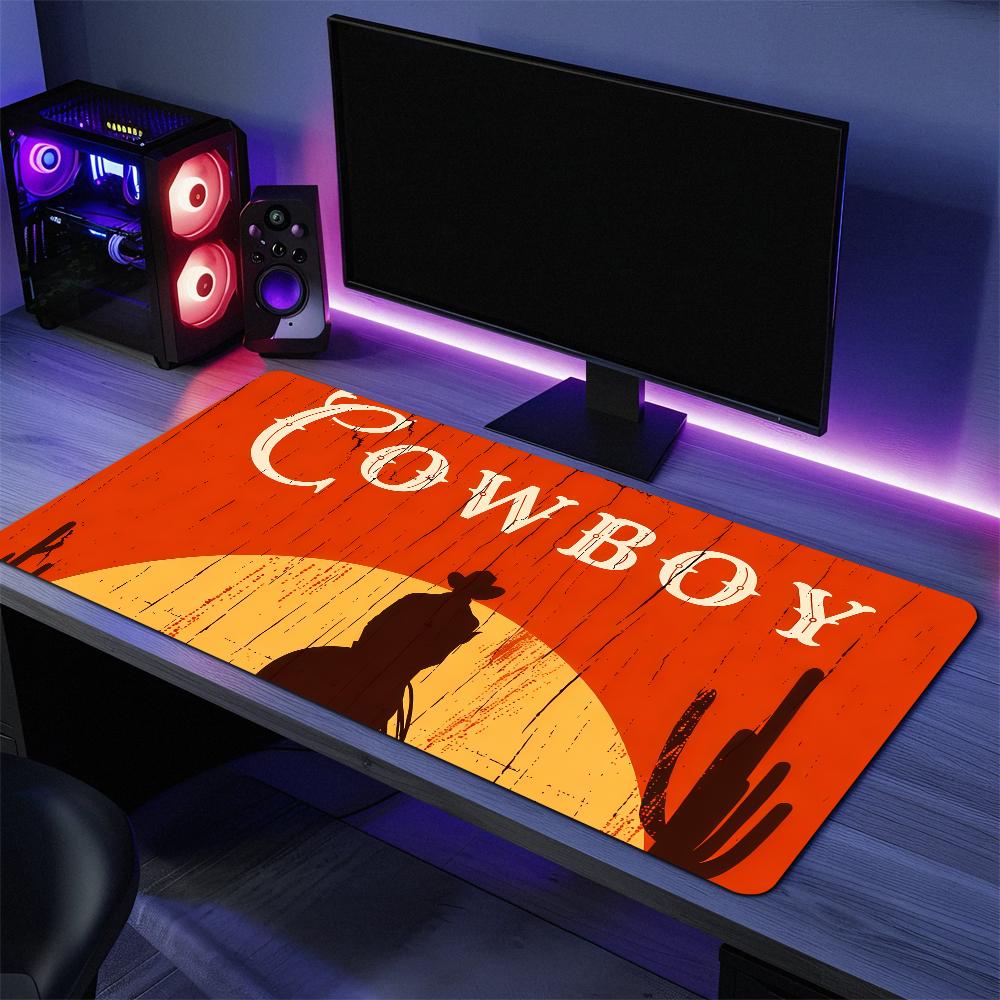 Feet Outdoor Cowboy Riding WILD WEST Mouse Pad Large Desk Mat Keyboard Ergonomic Office Rubber PC Nonslip Antifray Home Custom