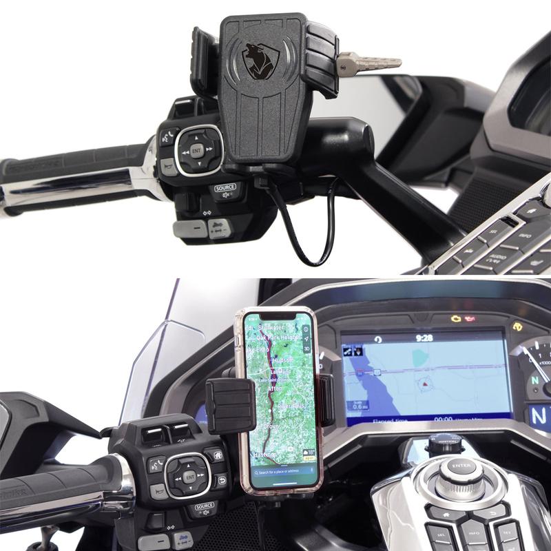 Bezdrátová nabíječka GPS držák telefonu Navigační držák pro motocykl Gold Wing Pro HONDA GoldWing GL 1800 F6B GL1800 DCT 2018 - 2021