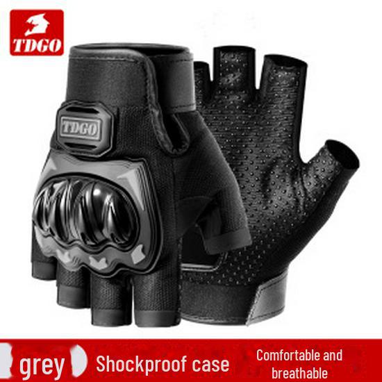 "Summer Windproof Retro Leather Motorcycle Gloves: Breathable, Anti-Fall, for Harley Riding"