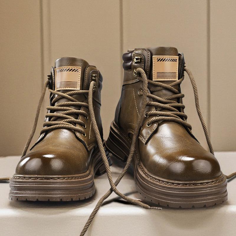 Martin Boots New Winter British Style High-top Platform Retro Leather Boots Short Boots