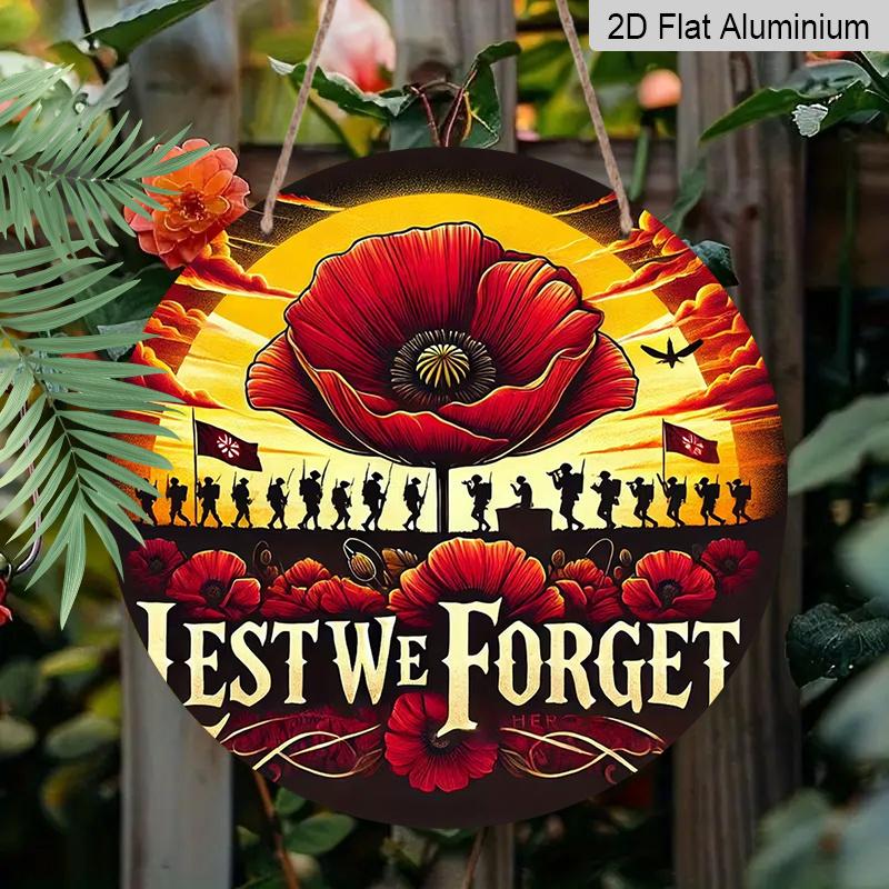 

2D Flat Memorial Day Aluminum Wall Decor 7.87×7.87 , Tribute to Heroes Commemorative Sign for Cafe Office Porch Indoor & Outdoor Use 20cm/7.87Inch