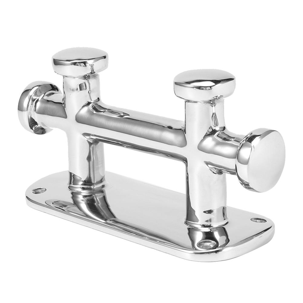 

Marine Double Cross Boat Bollard Moorign Bitt Cleat Stainless Steel Deck Dock Hardware 145x61x85mm