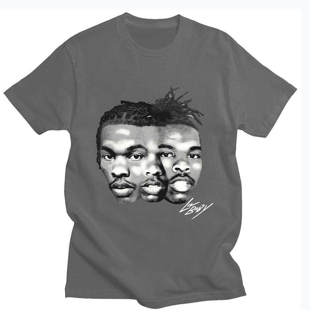 Rapper Lil Baby Oversized Unisex Retro Hip Hop Style Fashion Harajuku Short Sleeve Cotton Loose T Shirts Streetwear Unisex 80090