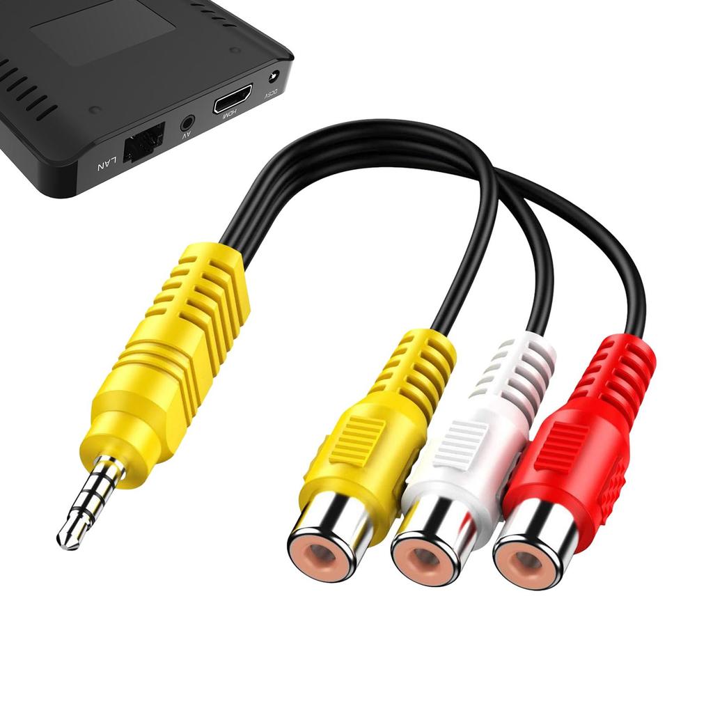 User-Friendly Adapter Cable AV Adapter Cable AV Composite Connector Replacement for Video TV Player School Home Workplace Audio