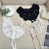 Fashion White Lace Fake Collar Shawl Wrap False Collars Female Necklace Small Scarf Shawl Detachable Collars Decor Wraps