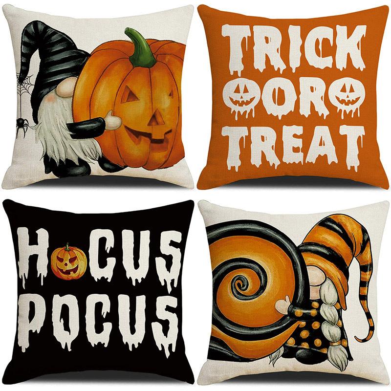 Halloween Pillowcase Pumpkin Skull Funny Ghost Cushion Cover Sofa Living Room Decoration Pillow