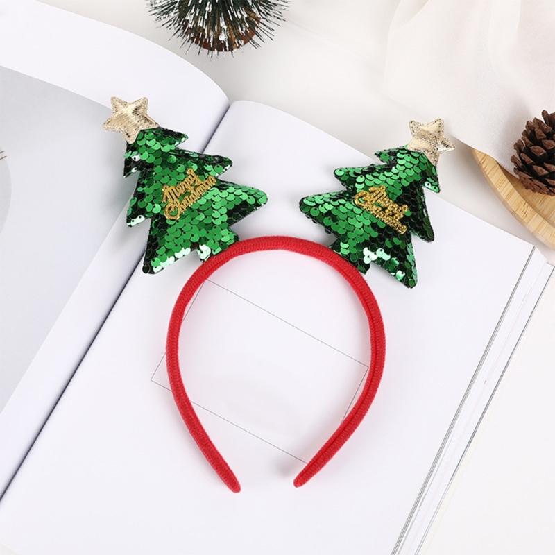 Holiday Headdress Children Hair Hoop Stage Performances Hair Band Sweet Styles for Themed Parties and Home Celebration