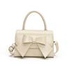 Versatile Pu Material Bowknot Handbag Modern Small Square Shoulder Bag For Women