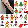 54pcs Temporary Tattoo Christmas Stickers Temporary Tattoo Stickers Snowman Labels Holiday Decals Cartoon Santa Claus Stickers