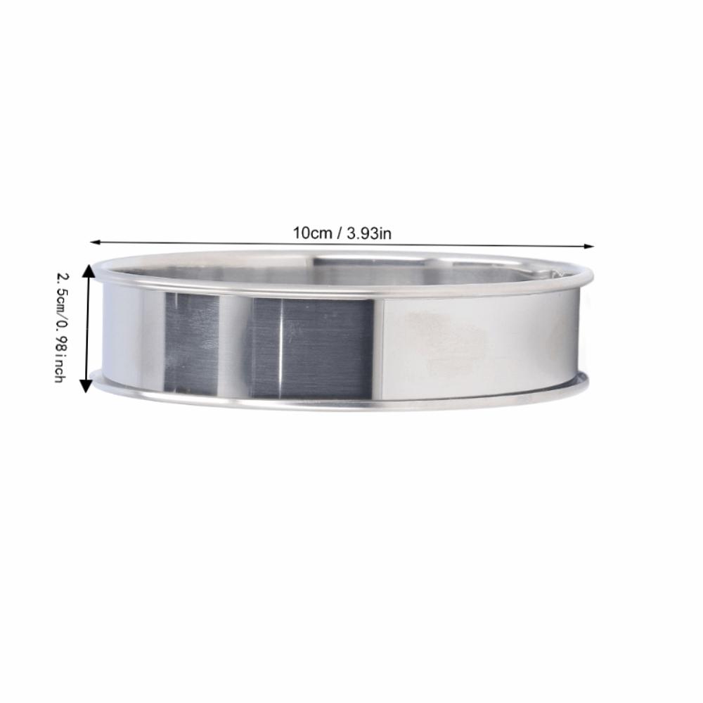 6PCS Easy Demoulding Stainless Steel Crumpet Rings Double Rolled Baking Mold  Muffin Baking