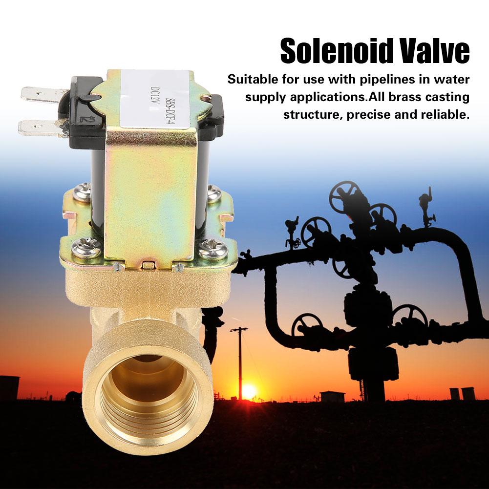 

Brass DN15 G1 2 Normal Closed Pilot operated Water Inlet Electric Solenoid Valve DC 12V білий