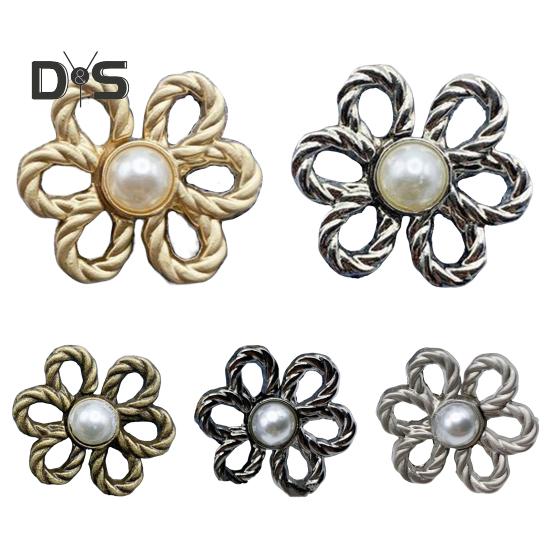 Pant Waist Tightener Flower Design Button Reusable Waist Adjuster No-Sewing Adjustable Waist Buckle for Loose Jeans Skirts