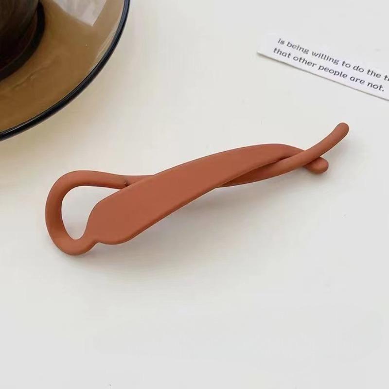 Frosted Matte Banana Clip Korean Simple Hair Clip Resin Acrylic Hairpin Ponytail Barrettes Hair Claw Casual All-match Headdress