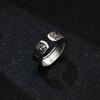 Retro Sun&Stars Adjustable Open Ring For Men Women Gothic Punk Edgy Silver-plated Copper  Unisex Accessories Lovers Gift