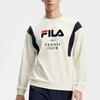 Fila Letter Round Neck American Style Loose Sports Sweatshirt Men Sweatshirt White A11M413206F-IV