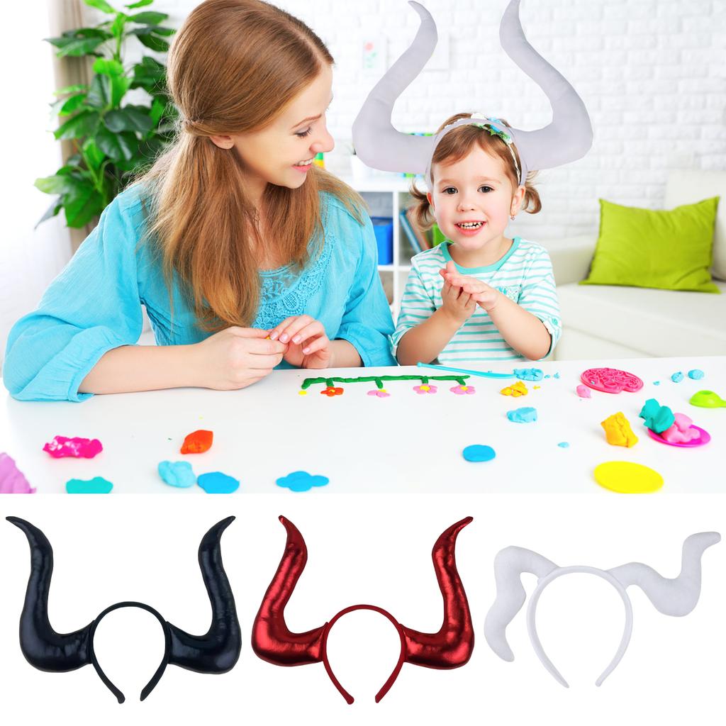 Håndlaget pannebånd med kveghorn Kvegjenter Cosplay-tilbehør Dyrehorn Fursuit Maskerade Halloween Cosplay-fest