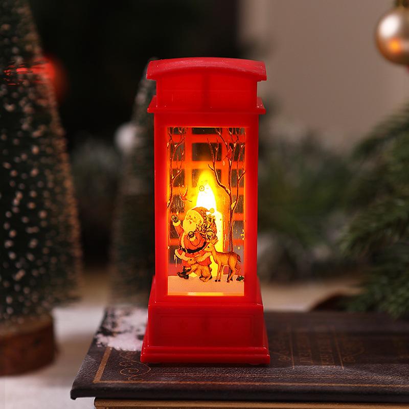 Santa Claus Christmas Lantern Candle Holder Night Light