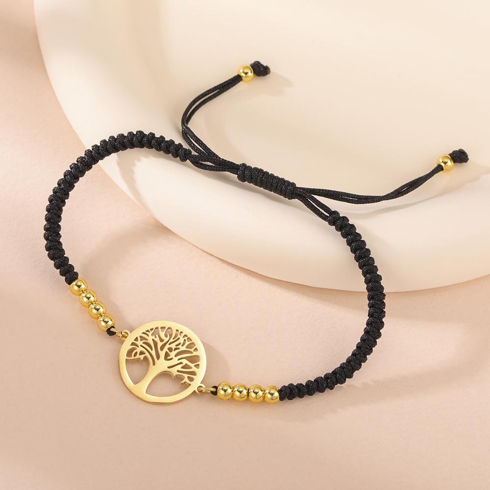 Dawapara Tree of Life Bracelet for Women Positive Energy Growth and Strength Amulet Stainless Steel Minimalist Couple Jewelry