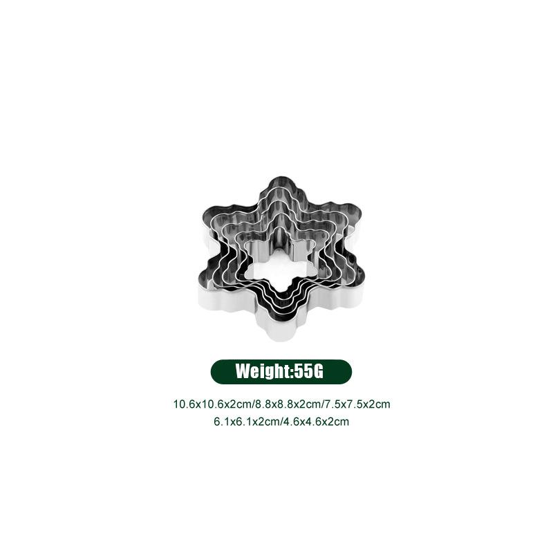 Stainless Steel Christmas Cookie Molds Snowflake Christmas Tree Gingerbread Man Cookie Molds DIY Baking Cookie Molds
