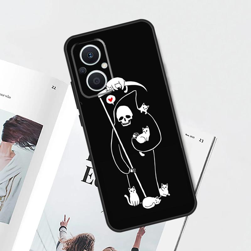 Reaper Skull Skeleton Case For OPPO Reno 15 Pro 15F 11 12 13 14 F 10 Pro 8 7 Lite 8T OPPO Find X9 X8 X6 Pro Cover