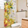 Hand-Painted Flowers, Green Leaves, Butterflies, Bronzing Wall Stickers Decorate Children'S Room, Bedroom Background Self-Adhesive Wall Stickers