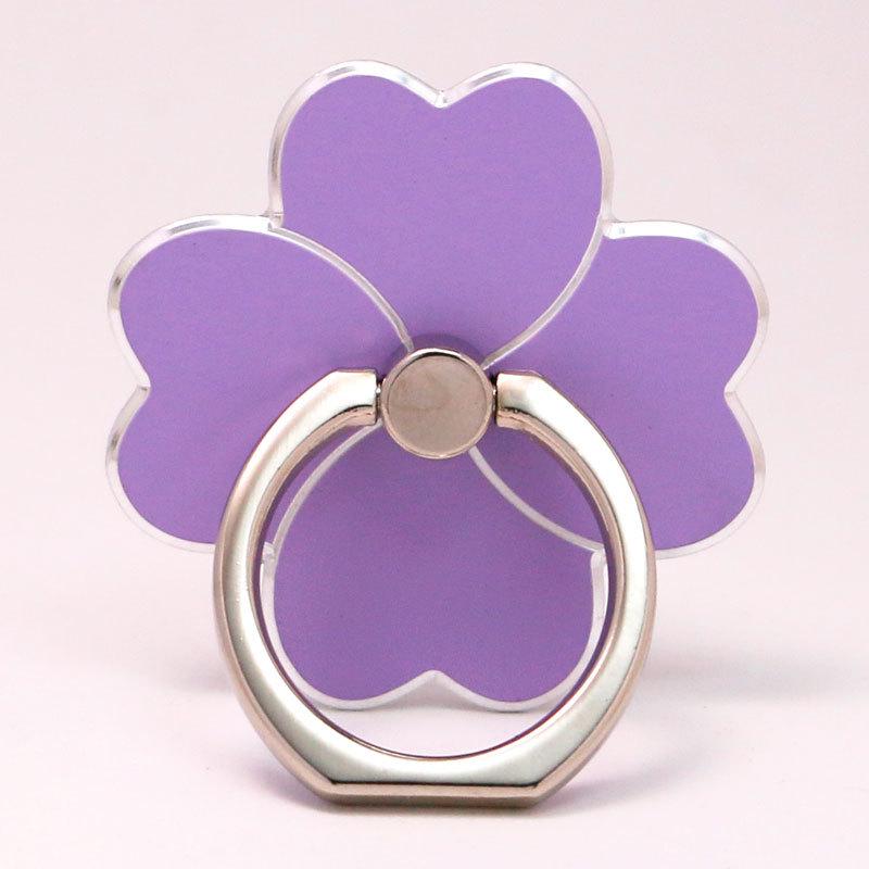 Four-Leaf Clover Metal Phone Stand Ring Holder – Creative Desktop Mobile Stand