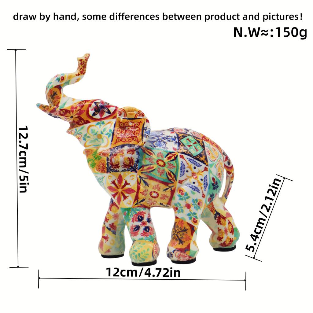 Resin Elephant Figurine Home Office Decor Gift For Kids And Teens