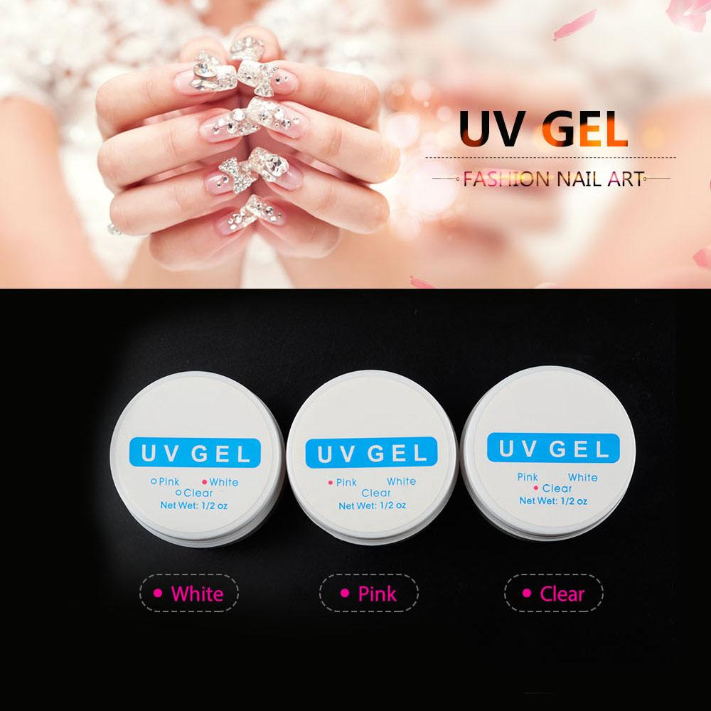 

PHOENIXY Nail Art УФ Гель Акрил Белый Прозрачный Розовый Французский Лак Советы Наращивание Конструктор 3D Клей