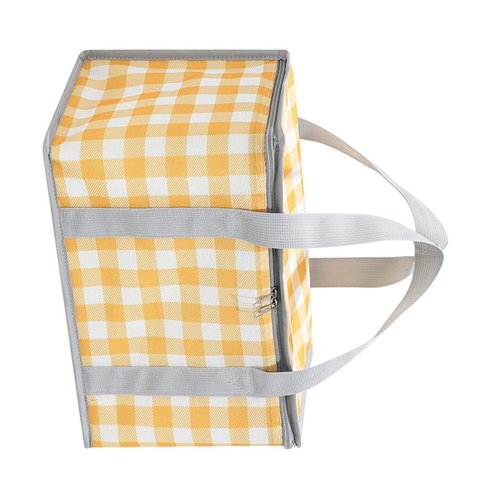 Picnic Bag Cooler Bag with Handle Insulated Oxford Cloth Ample Capacity Portable Grocery Basket for 