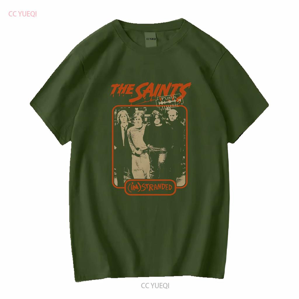 The Saints Im Stranded Sizing T Shirt Vintage Washed Fashion Comfortable Slightly Top For Everyday Wear Unisex Casual Graphic