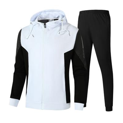 New Waffle 300g Thick Hooded Casual Sports Suit Men's Two-piece Set With Printed