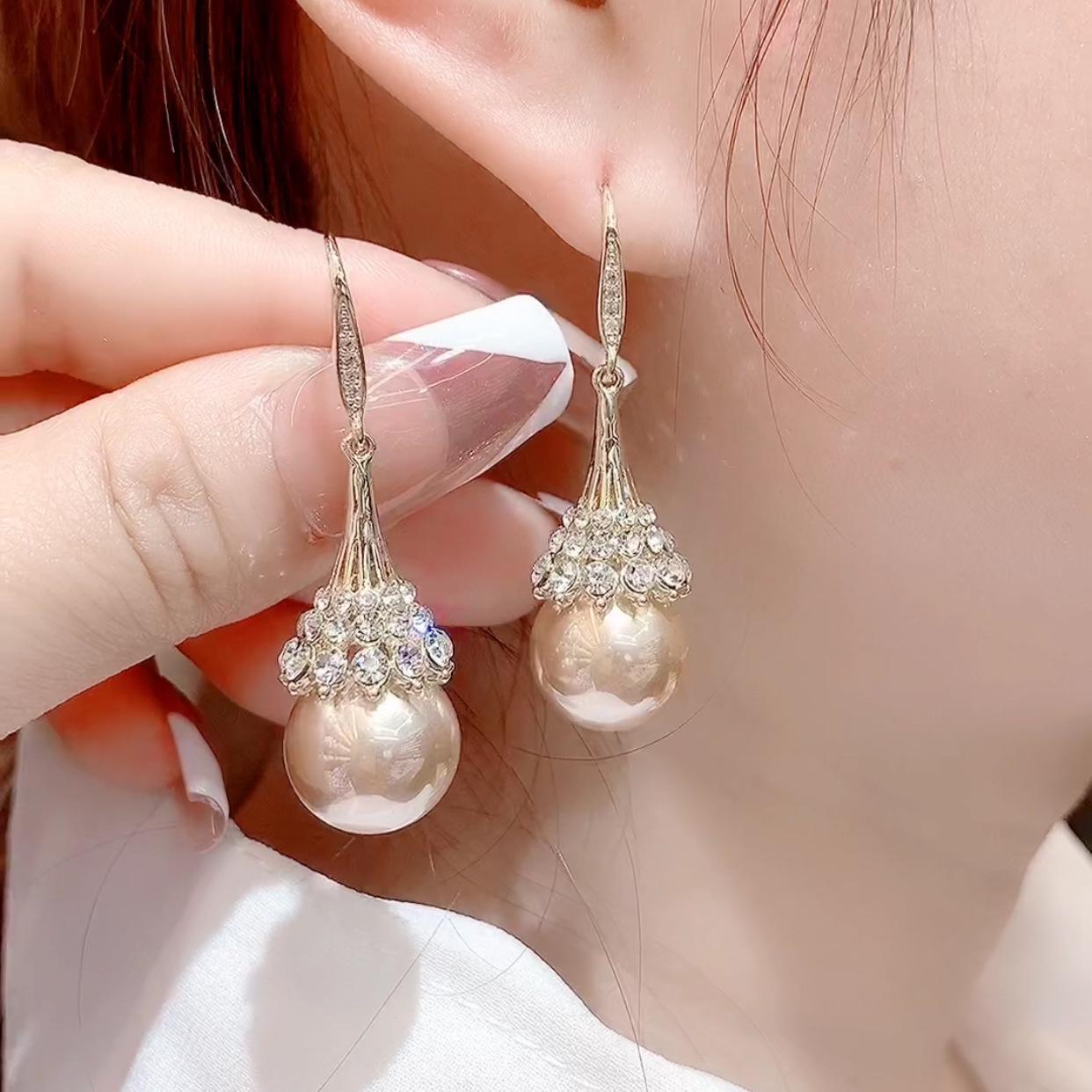 

Серьги из кошачьего глаза и жемчуга - Модный, влиятельный стиль с крючками для феи для женщин