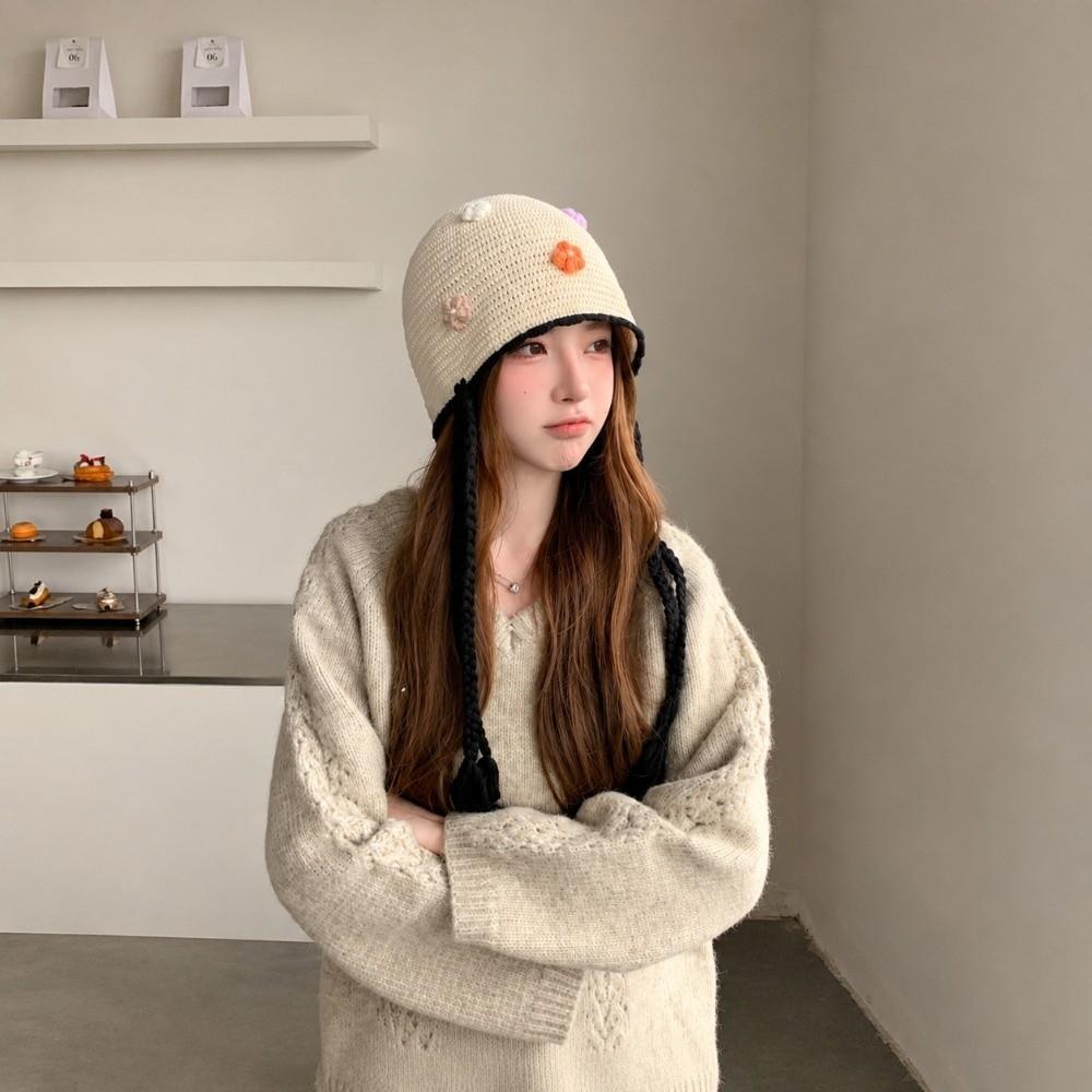 Ear Protection Beanie Cap for Women Windproof Pullover Caps  for Walking Travel Shopping