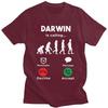 Los geht's Darwin Ruft T-Shirts Herren 100% Baumwolle Tee Tops Valentinstagsgeschenk T-Shirt Kurzarm-T-Shirt
