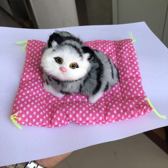 Simulation Mini Cat High Simulation Breathable Birthday Gifts Cloth Pad Plush Cats for Kids