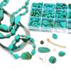 1 Juego de Cuentas de Piedra Turquesa de Imitación, Accesorios de Aspecto Natural para la Fabricación de Joyería DIY