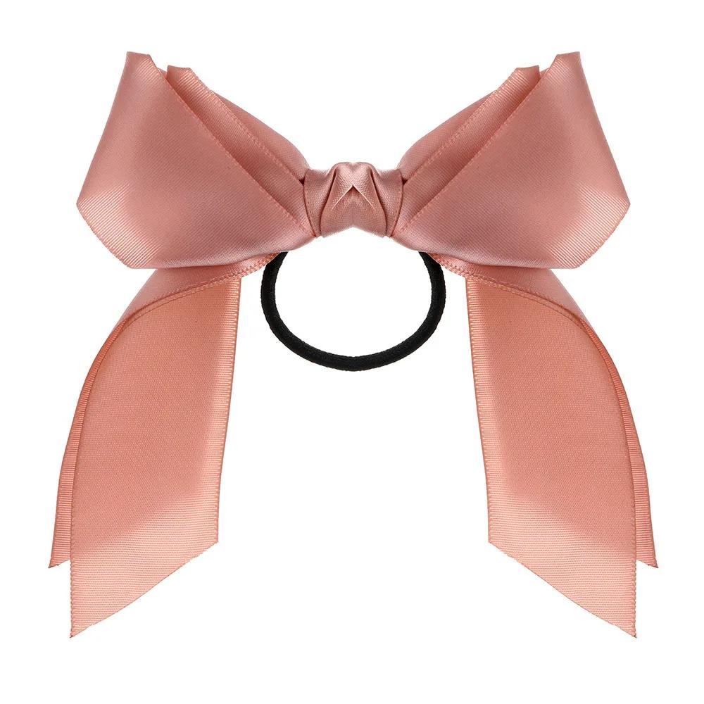 Fashion Korean BowKnot Hair Ties Scrunchies Women Girls Elastic Hair Bands Band Long Ribbon Bow Ponytail Accessories